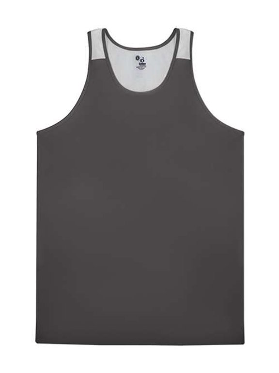 Youth Ventback Singlet 2668 Graphite/ White XS