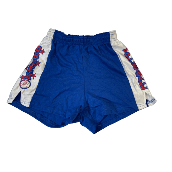 Alleson Athletics YOUTH Girls Creek Volleyball Shorts Blue/White, Large
