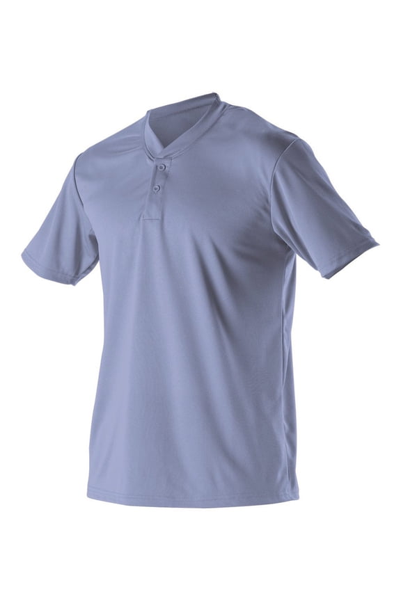 Alleson Men's Adult Baseball 2 Button Henley Jersey