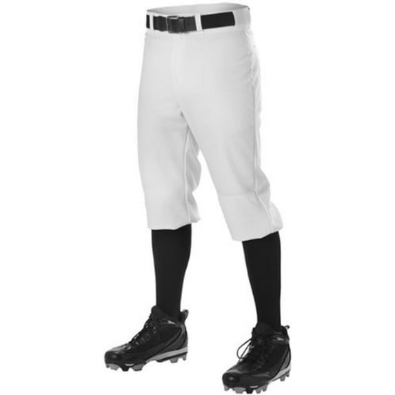 Alleson Men's Knicker Baseball Pant , White, S