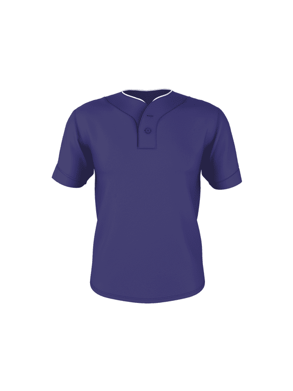 Alleson Men's Two-Button Mesh Baseball Jersey