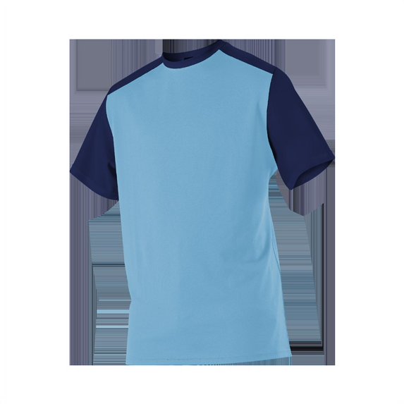Youth Crew Neck Baseball Jersey - Columbia Blue/Navy M