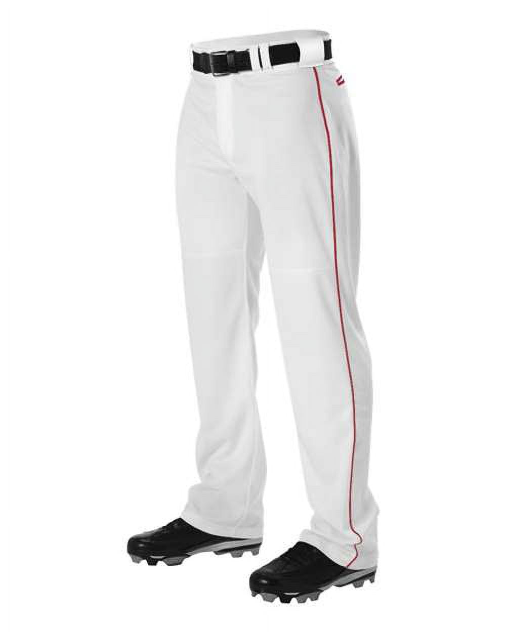 Alleson Athletic Youth Baseball Pants with Braid - XL / White/ Black