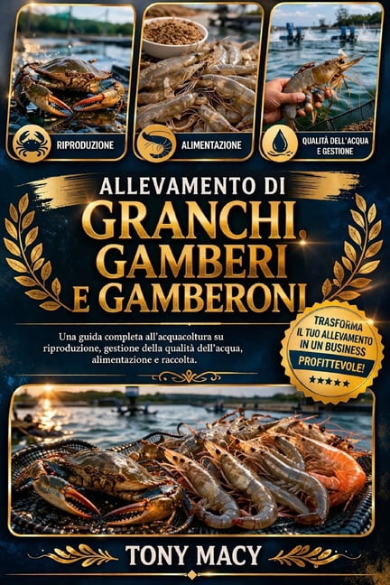 Allevamento Di Granchi, Gamberi E Gamberoni: Una guida completa all'acquacoltura su riproduzione, gestione della qualità, (Paperback)