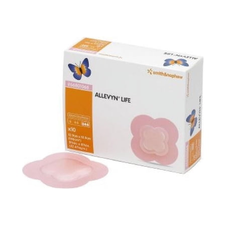 Allevyn Life Silicone Foam Dressing, 5.75 Inches x 5.75 Inches, Sterile, 50 Count