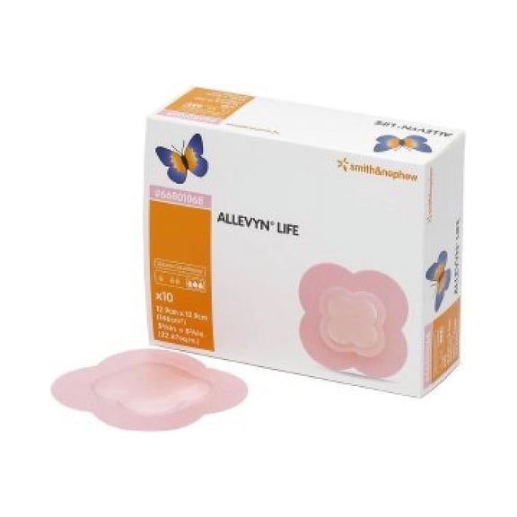 Allevyn Life Silicone Foam Dressing, 5.75 Inches x 5.75 Inches, Sterile, 50 Count
