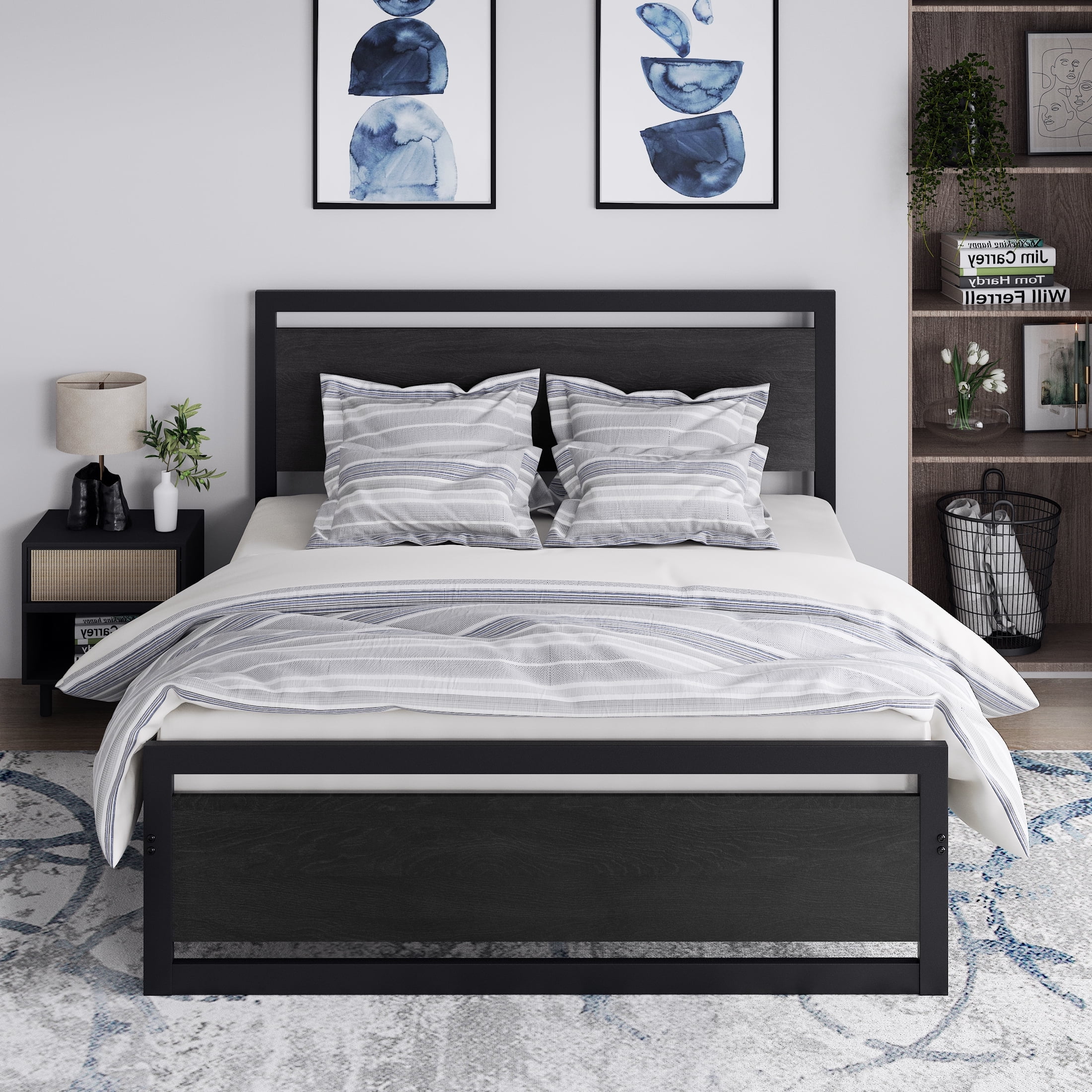 ayahamページ Allewie Upholstered King Bed Frame with Lift Up Storage and