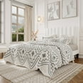 thumbnail image 1 of Allewie Full Size Velvet Upholstered Bed Frame with Vertical Channel Tufted Headboard, White, 1 of 8