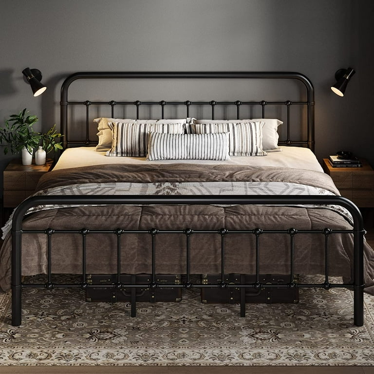 Rustic iron bed frame discount
