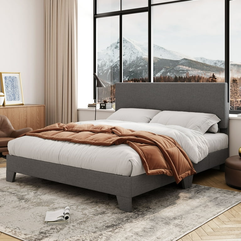 Dark grey queen headboard deals
