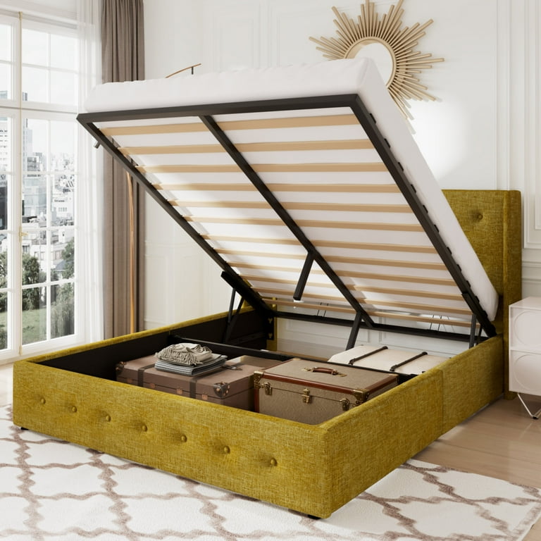 あ*お様 Bayou Amazon.com: Aiuyesuo Queen Size Platform Bed with Storage