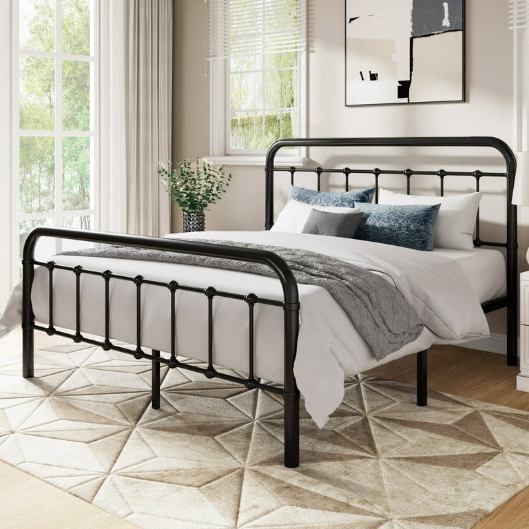 Wrought iron queen size bed online