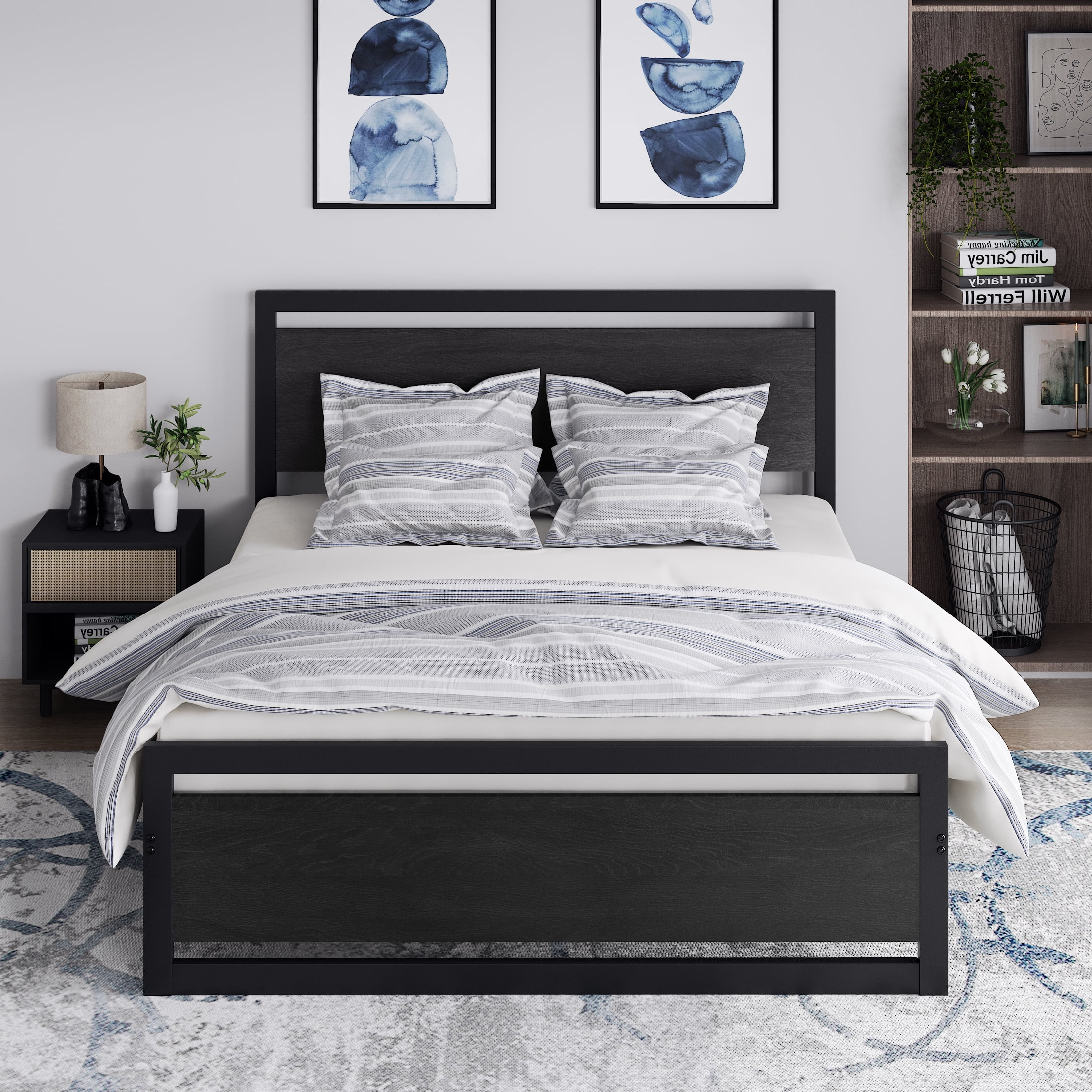 Queen size sale box bed frame