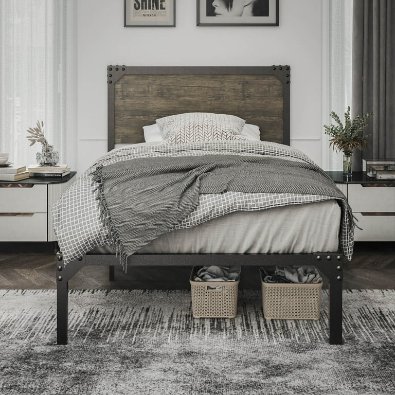 Industrial platform cheap bed frame