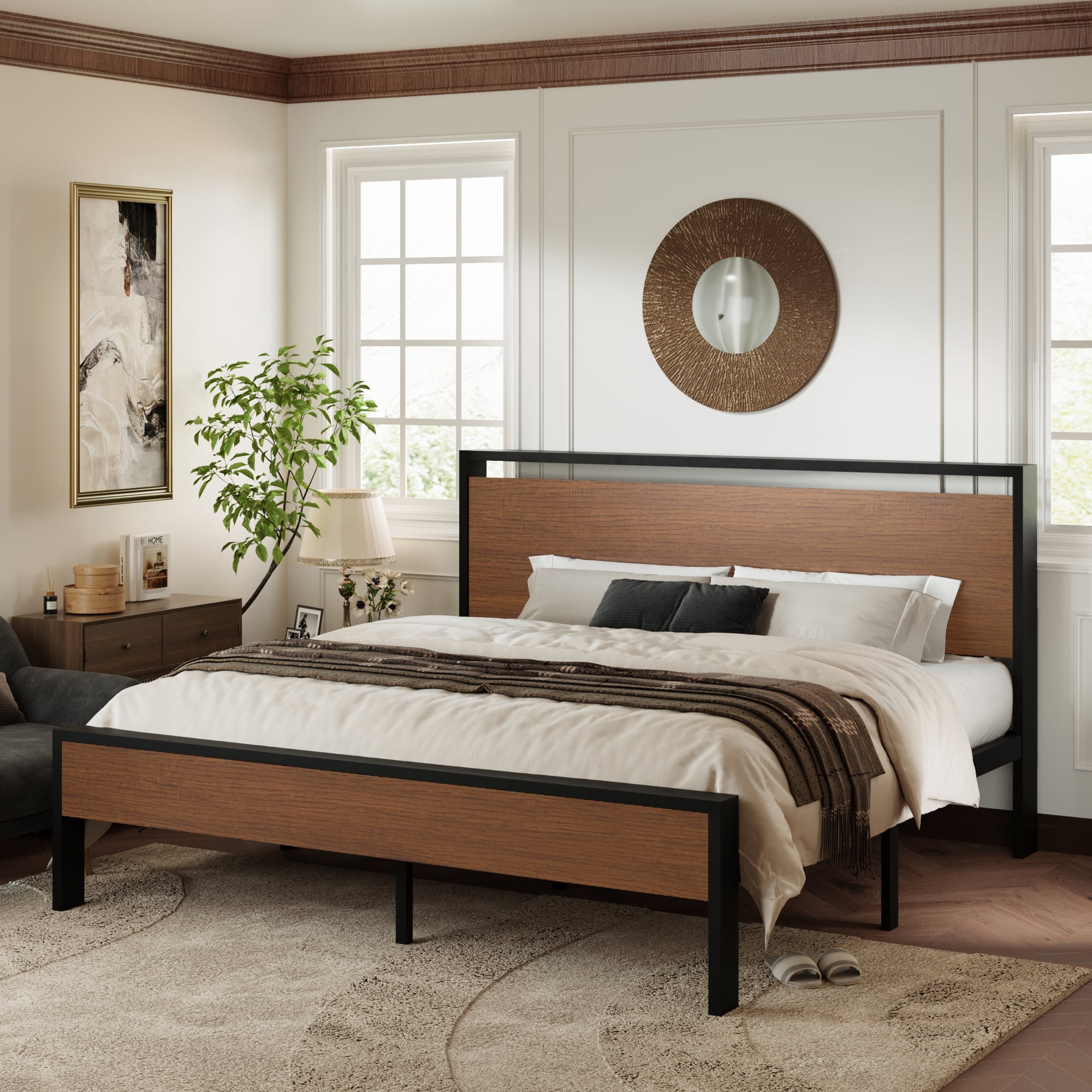 Wood king 2024 headboard and footboard