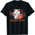 thumbnail image 1 of Alley Cat Bowling Team Humor Funny Bowler Cats Vintage T-Shirt, 1 of 5