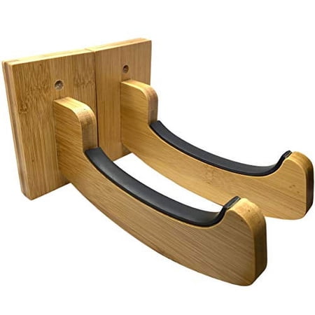 Alley Cats Bamboo Surfboard Wall Mount | Wooden Surf Rack to Display Your Favorite Board | Horizontal Indoor Wood Racks for Surfboards | Works as a Shortboard, Skimboard & Longboard Hanger or Sta