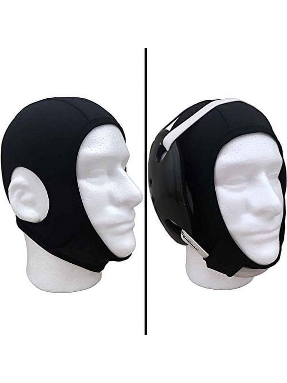 Wrestling Hair Cover Cap | Universal Fit for Any Headgear | Best Design W/Chin Straps & Open Ears | Hair Net for Grappling Sports, Wrestling, Judo & Jiu Jitsu | Girls & Boys (Full