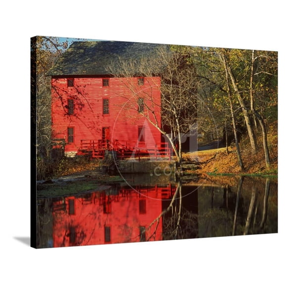 Alley Mill, Ozark National Scenic Riverways, Missouri, USA, Scenic Seasons World Culture Stretched Canvas Wall Art by Charles Gurche Sold by ArtCom
