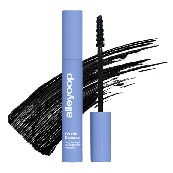 Alleyoop Tubing Mascara Black, Go the Distance - Long-Lasting & Smudge-Proof Mascara with Biotin Supports Lash Repair & Growth - Lengthens & Strengthens Lashes - Vegan & Cruelty-Free (Mini, 4ml)