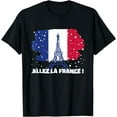 thumbnail image 1 of Allez la France Les Bleu Tricolour French Flag T-Shirt mens t shirt，black，women，funny，misfits，men，journey，t-shirt, 1 of 4