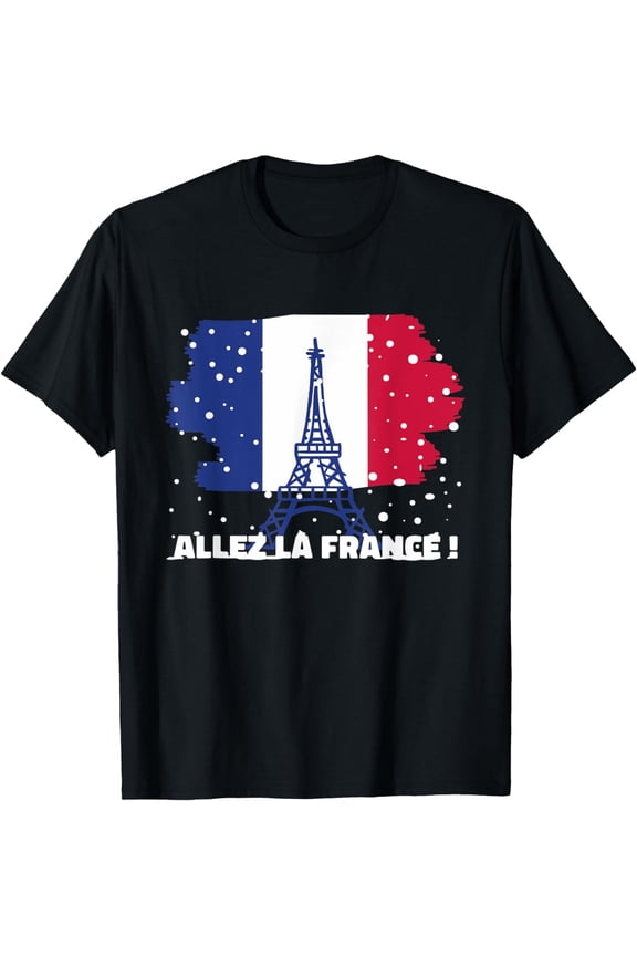 Allez la France Les Bleu Tricolour French Flag T-Shirt mens t shirt，black，women，funny，misfits，men，journey，t-shirt