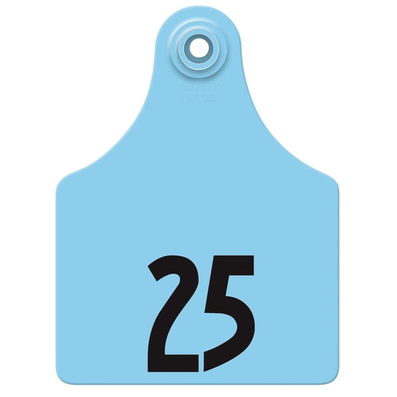 Allflex Global Ear Tag, 4" x 3", Maxi, Blue, [1 - 25]