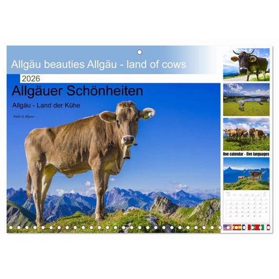 Allgäu beauties Allgäu - land of cows (Monthly Wall Calendar 2026 16.5 ...