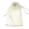 thumbnail image 1 of Allgala 100 Count Orangza Gift Party Favor Bags with Drawstring-4x6 Inch-Ivory-PF53122, 1 of 2