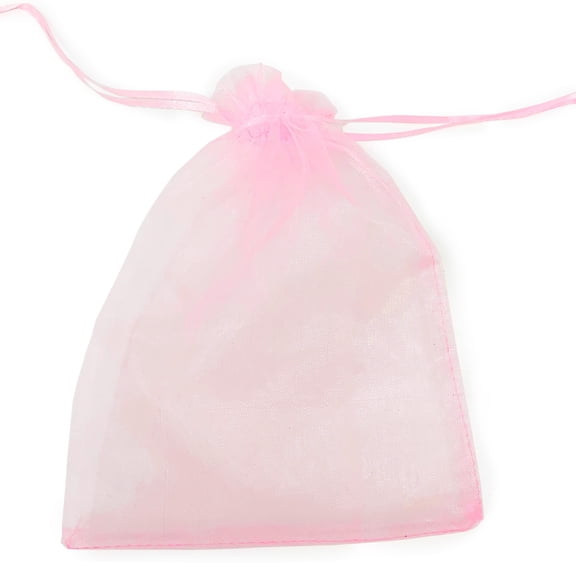Allgala 100 Count Orangza Gift Party Favor Bags with Drawstring-4x6 Inch-Pink-PF53109