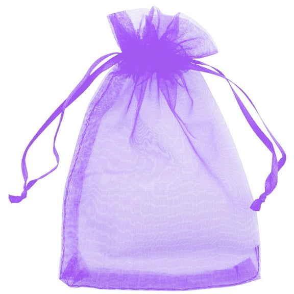 Allgala 100 Count Orangza Gift Party Favor Bags with Drawstring-5x7 Inch-Lavender-PF53215