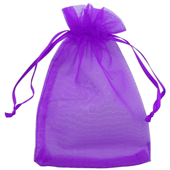 Allgala 100 Count Orangza Gift Party Favor Bags with Drawstring-5x7 Inch-Purple-PF53208