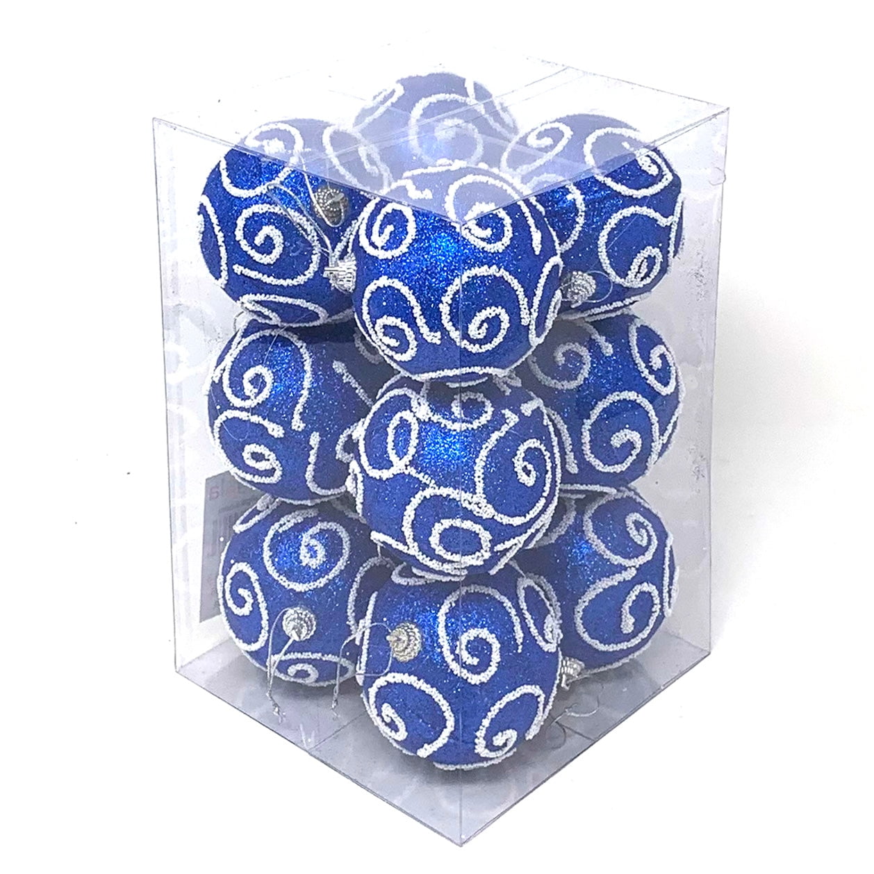 Allgala 12 Pack 3 Inch Christmas Tree Ornament BallsGlitter Decorated