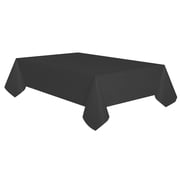 Allgala 12-Pack Premium Plastic Table Cover Medium Weight Disposable Tablecloth-12PK 54"x108"-Black-TC58202