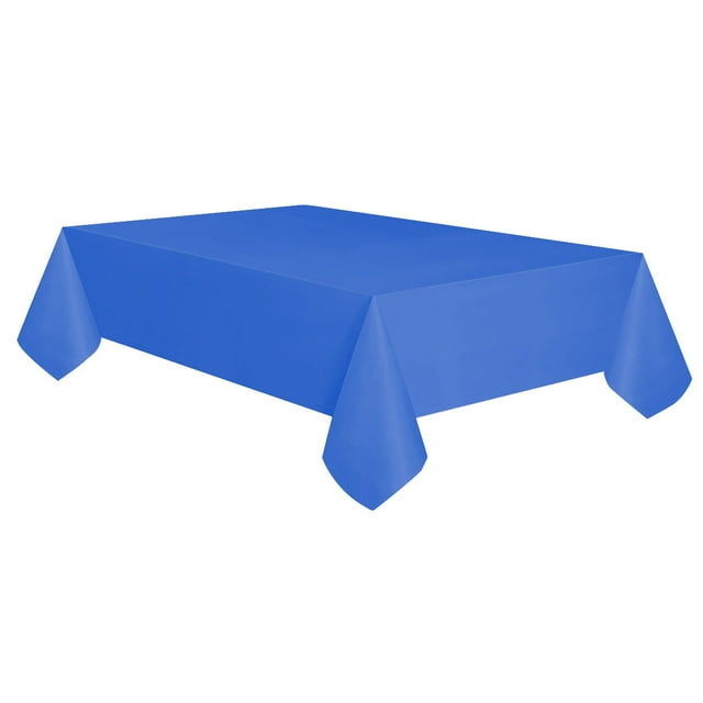Allgala 12-Pack Premium Plastic Table Cover Medium Weight Disposable Tablecloth-12PK 54"x108"-Dark Blue-TC58206
