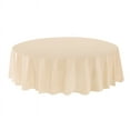 thumbnail image 1 of Allgala 12-Pack Premium Plastic Table Cover Medium Weight Disposable Tablecloth-12PK Round 84"-Ivory-TC58522, 1 of 4