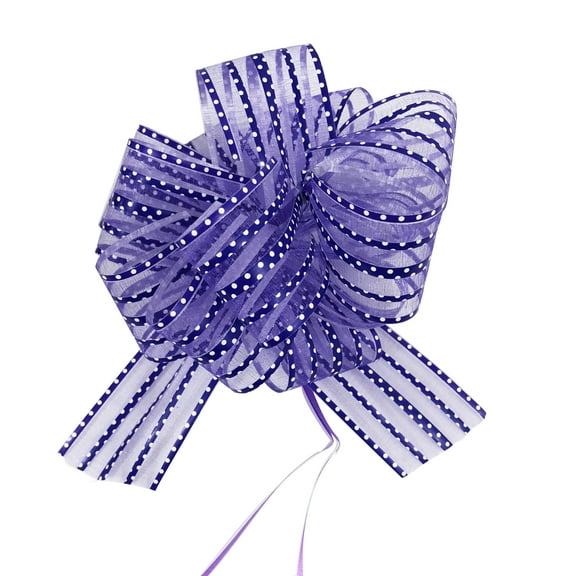 Allgala 12-pc 6 Inch Large Everyday Pull Bows-Purple-GP92002