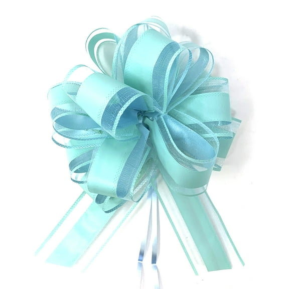 Allgala 12-pc 6 Inch Large Everyday Pull Bows-Turquoise-GP92012