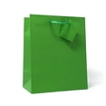 thumbnail image 1 of Allgala 12PK Value Premium Solid Color Paper Gift Bags (09"MED-Green-GP50071), 1 of 2