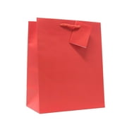 Allgala 12PK Value Premium Solid Color Paper Gift Bags (13"LG-Red-GP50052)