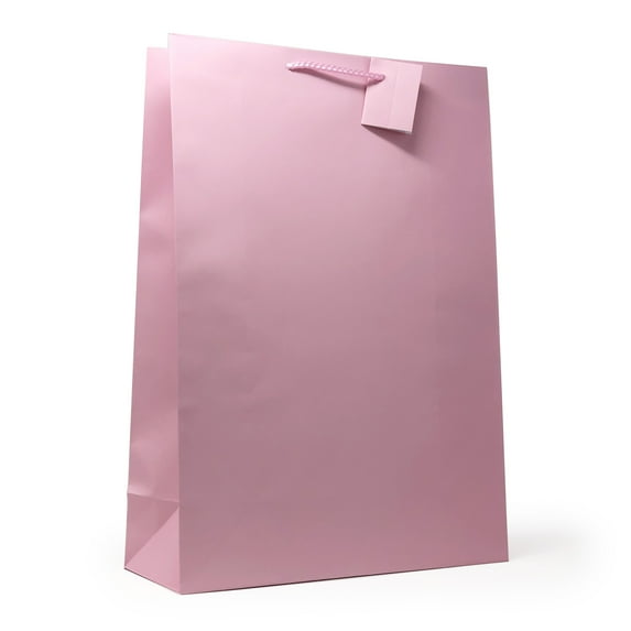 Allgala 12PK Value Premium Solid Color Paper Gift Bags (17"XL-Pink-GP50093)