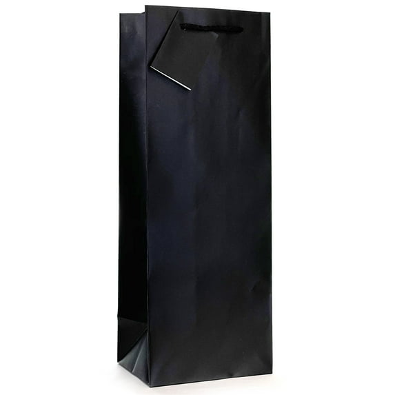 Allgala 12PK Value Premium Solid Color Paper Gift Bags (Wine-Black-GP50026)