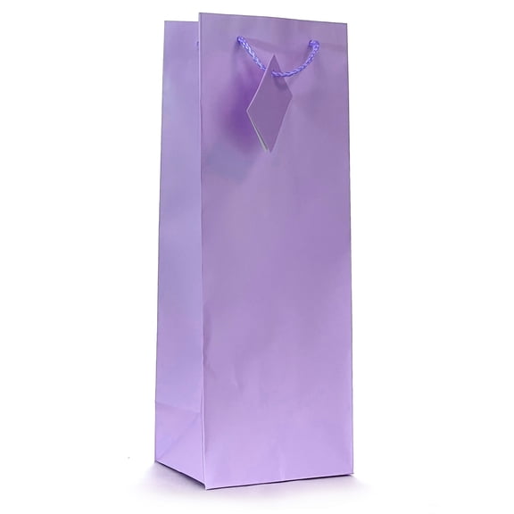Allgala 12PK Value Premium Solid Color Paper Gift Bags (Wine-Lavender-GP50146)
