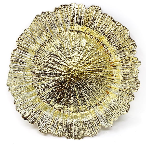 Allgala 13-Inch -Pack Heavy Quality Round Charger Plates-Reef Gold-HD80331