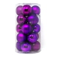 thumbnail image 1 of Allgala 20 PK 3 Inch (8CM) Large Christmas Ornament Balls for Xmas Tree-4 Style-Purple, 1 of 2