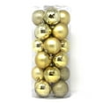 thumbnail image 1 of Allgala 24 PK 2.33 Inch (6CM) Christmas Ornament Balls for Xmas Tree-4 Style-Gold, 1 of 2