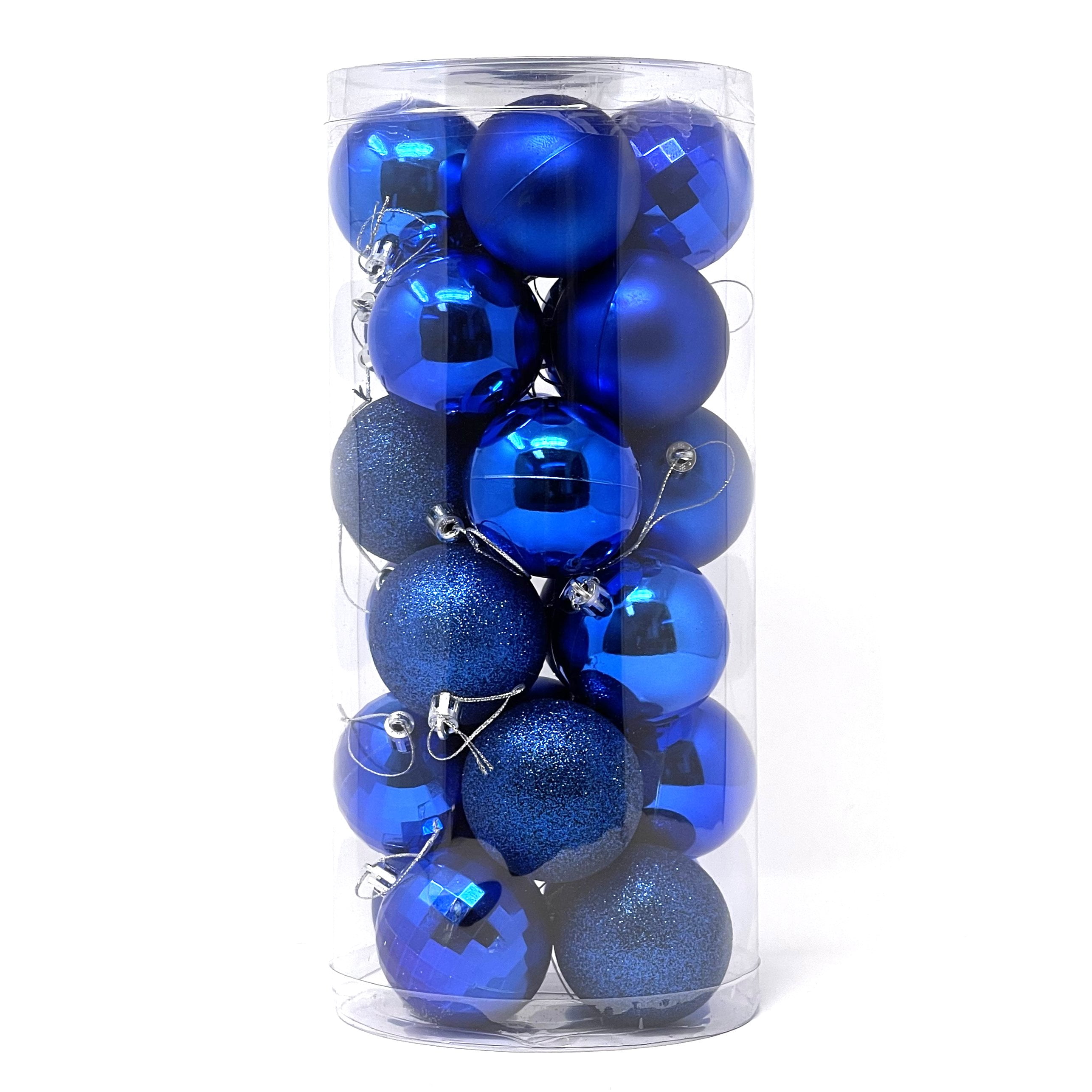 Allgala 24PK Glitter Christmas Decorations, 2.33 Inch Ornament Balls