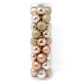 Allgala 36 Pack 2 Inch Holiday Decor Ornaments 4 Styles Rose Gold