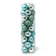 Allgala 36 PK 2 Inch (5CM) Christmas Ornament Balls for Xmas Tree-4 Style-Turquoise