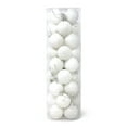 thumbnail image 1 of Allgala 36 PK 2 Inch (5CM) Christmas Ornament Balls for Xmas Tree-4 Style-White, 1 of 2